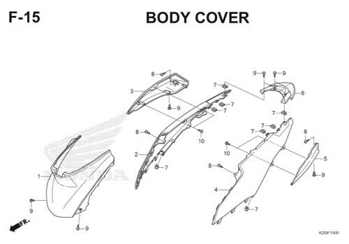 F15 – Body Cover – Katalog Honda BeAT eSP K25