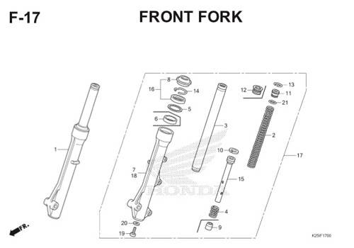 F 17 Front Fork BeAT eSP K25