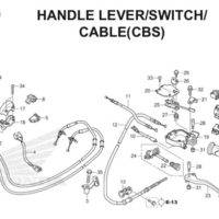 F 4 10 Handle Lever/Switch/Cable(CBS) BeAT eSP K25