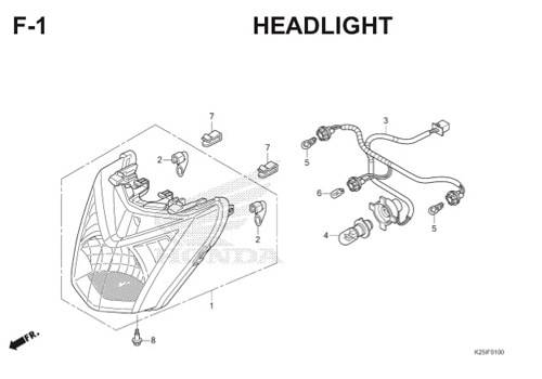 F1 – Headlight – Katalog Honda BeAT eSP K25