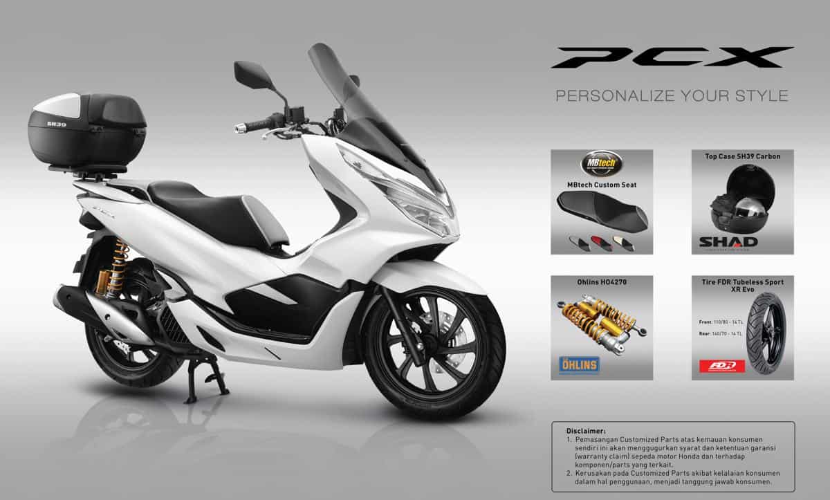 customized part honda pcx 150