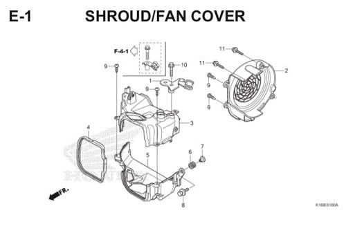 E-1 Shroud Fan Cover Scoopy eSP K16