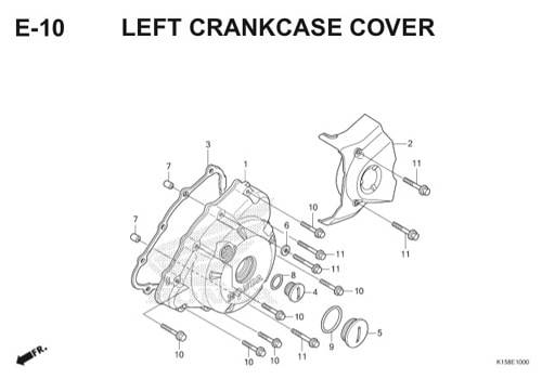 E-10 Left Crankcase Cover CB150R StreetFire K15