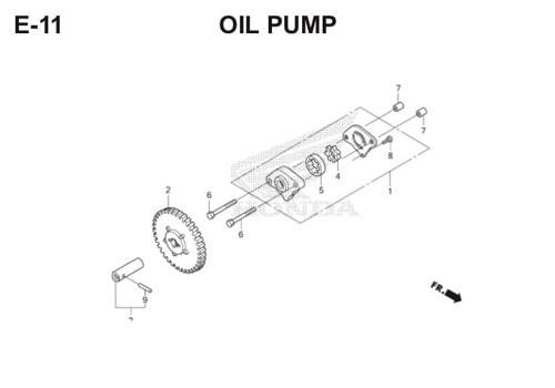 E11 – Oil Pump – Katalog Honda Scoopy eSP K16