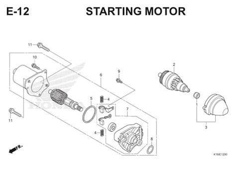 E12 – Starting Motor – Katalog Honda Scoopy eSP K16