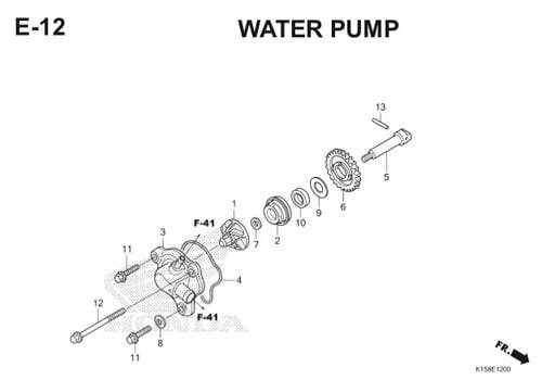 E-12 Water Pump CB150R StreetFire K15