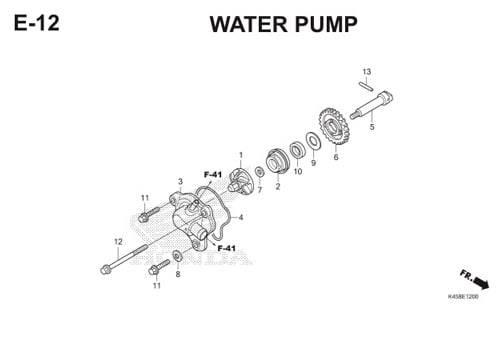 E-12 Water Pump CBR 150R K45A