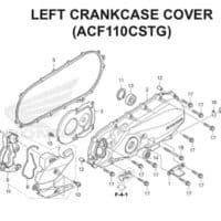 E13 – Left Crankcase Cover (ACF110CSTG) – Katalog Honda Scoopy eSP K16
