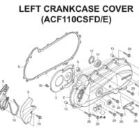 E-13 Left Crankcase Cover (ACF110CSFD/E) Scoopy eSP K16