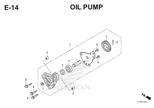 E-14 Oil Pump CB150R StreetFire K15