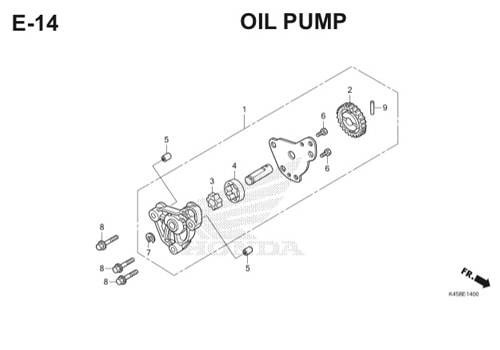 E-14 Oil Pump CBR 150R K45A