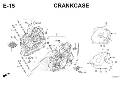 E-15 Crankcase CBR 150R K45A