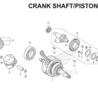 E-16 Crankcase Shaft/Piston CBR 150R K45A