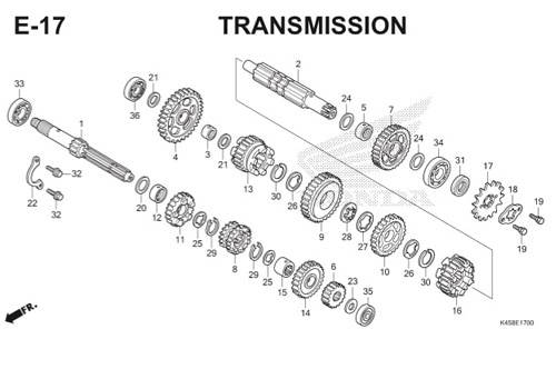 E-17 Transmission CBR 150R K45A