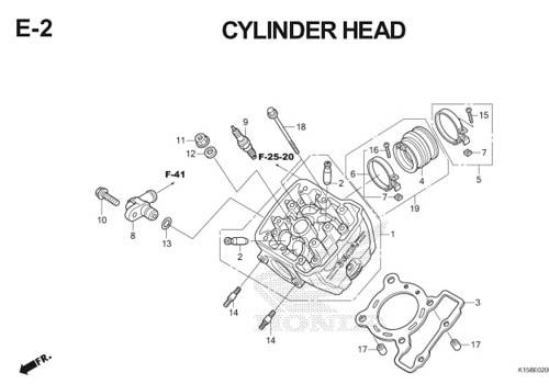 E-2 Cylinder Head CB150R StreetFire K15