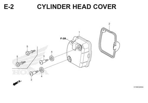 E2 – Cylinder Head Cover – Katalog Honda Scoopy eSP K16