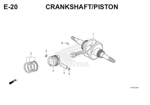 E-20 Crankshaft/Piston Scoopy eSP K16