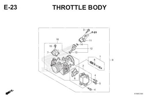 E-23 Throttle Body CB150R StreetFire K15