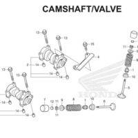 E3 – Camshaft / Valve – Katalog Honda CBR 150R K45A