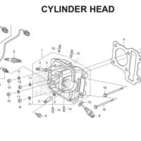 E3 – Cylinder Head – Katalog Honda Scoopy eSP K16