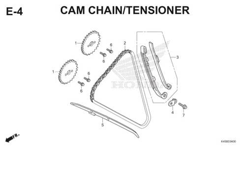 E-4 Cam Chain/Tensioner CBR 150R K45A