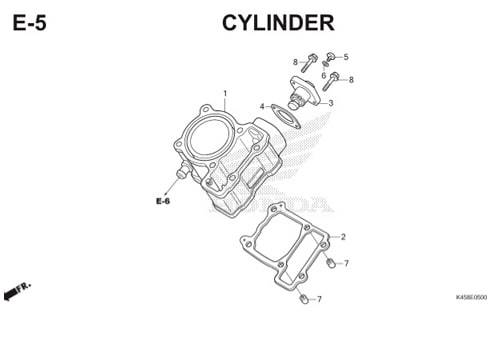 E-5 Cylinder CBR 150R K45A