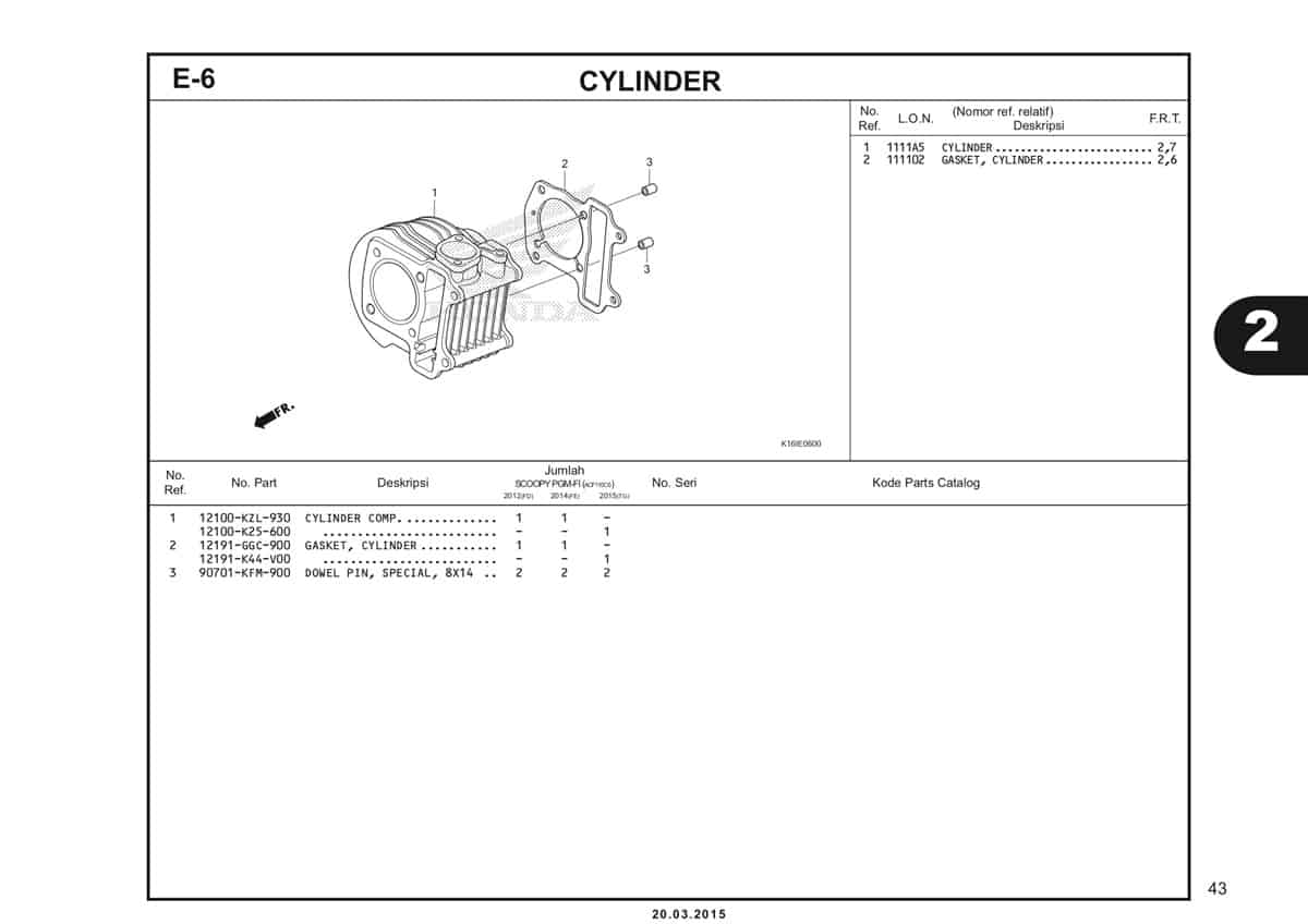 E-6 Cylinder Katalog Scoopy eSP K16