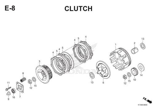 E-8 Clutch CB150R StreetFire K15