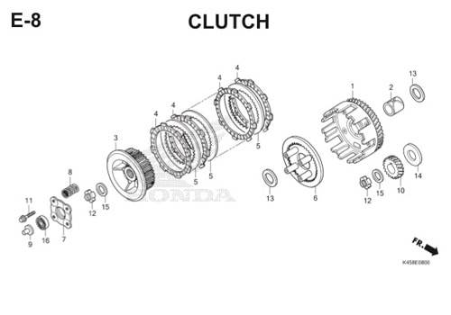 E-8 Clutch CBR 150R K45A