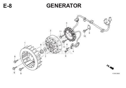 E-8 Generator Scoopy eSP K16