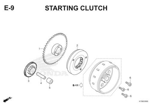 E-9 Starting Clutch CB150R StreetFire K15