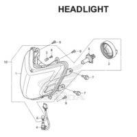 F-1 Headlight CB150R StreetFire K15