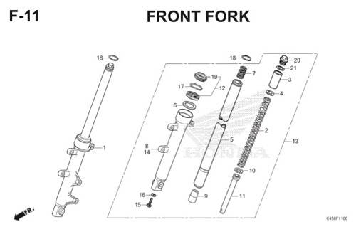 F-11 Front Fork CBR 150R K45A