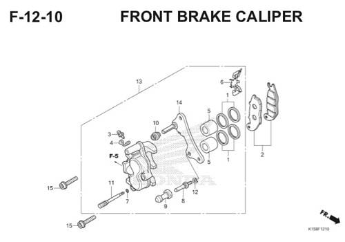 F-12-10 Front Brake Caliper CB150R StreetFire K15