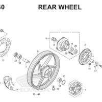 F19 – 40 – Rear Wheel – Katalog Honda New CB150R StreetFire K15