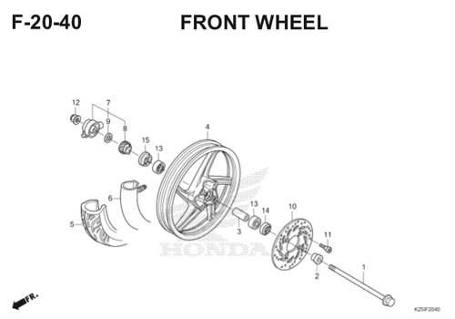 F 20 40 Front Wheel BeAT eSP K25