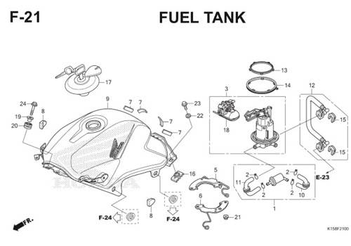 F-21 Fuel Tank CB150R StreetFire K15