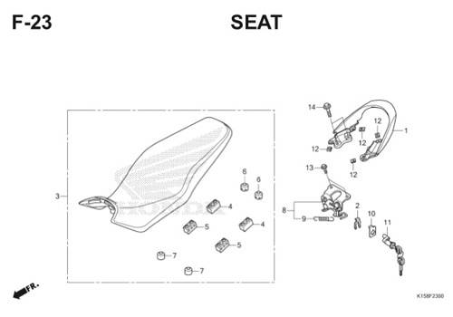 F-23 Seat CB150R StreetFire K15