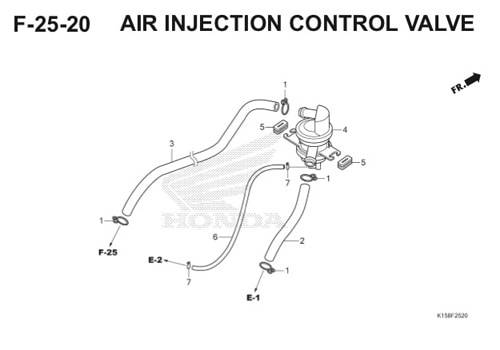 F-25-20 Air Injection Control Valve CB150R StreetFire K15