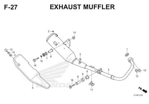 F-27 Exhaust Muffler CB150R StreetFire K15