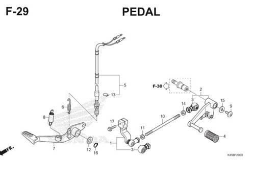 F-29 Pedal CBR 150R K45A