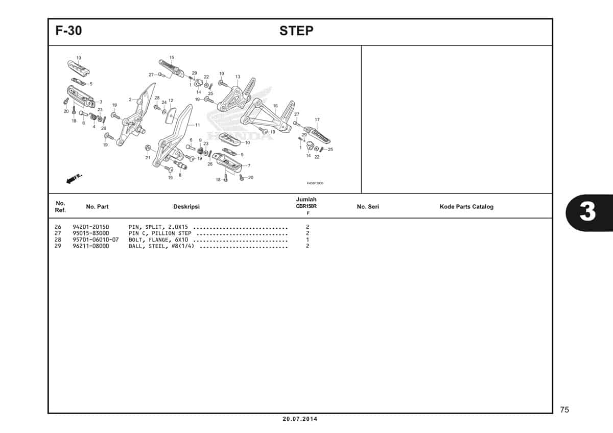 F-30 Step Katalog CBR 150R K45A