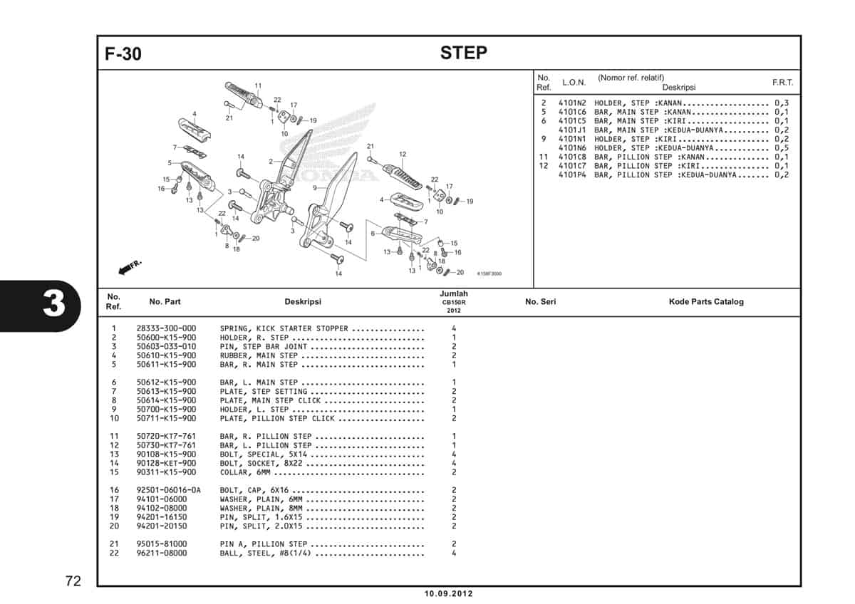 F-30 Step Katalog CB150R StreetFire K15