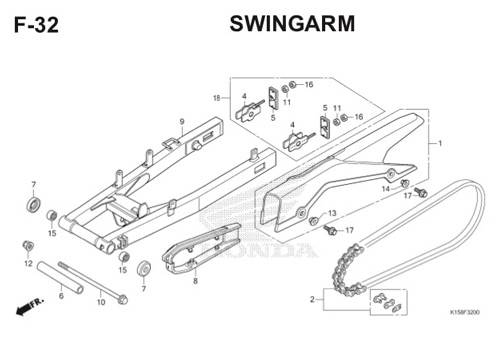 F-32 Swingarm CB150R StreetFire K15