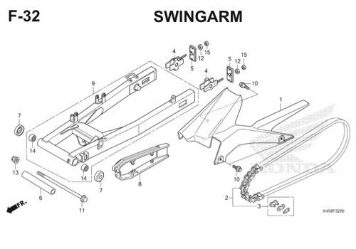 F-32 Swingarm CBR 150R K45A