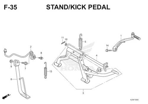 F 35 Stand/Kick Pedal BeAT eSP K25