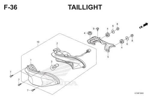 F-36 Taillight CB150R StreetFire K15