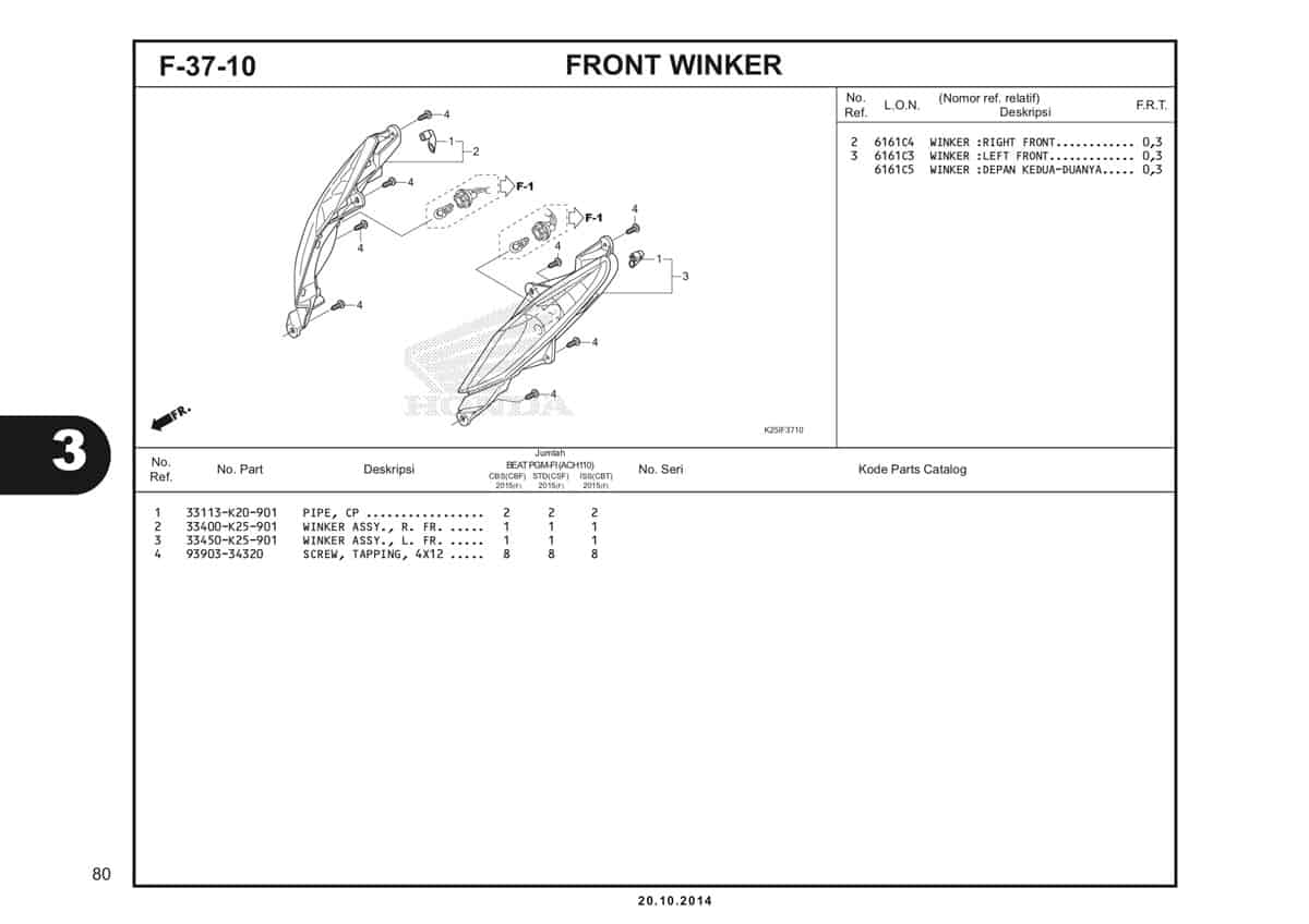 F 37 10 Front Winker Katalog BeAT eSP K25