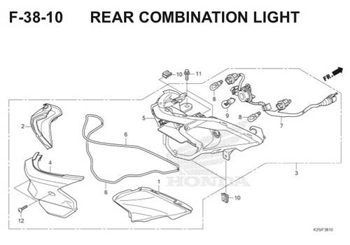 F 38 10 Rear Combination Light BeAT eSP K25