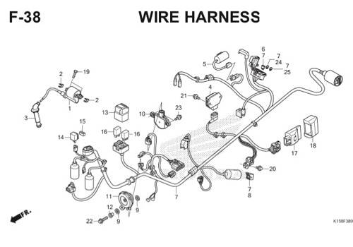 F-38 Wire Harness CB150R StreetFire K15